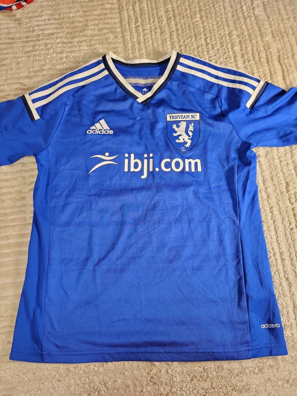 Adidas Trevian SC Futbol Soccer Shirt Jersey Youth Large Lightweight Boys Kids